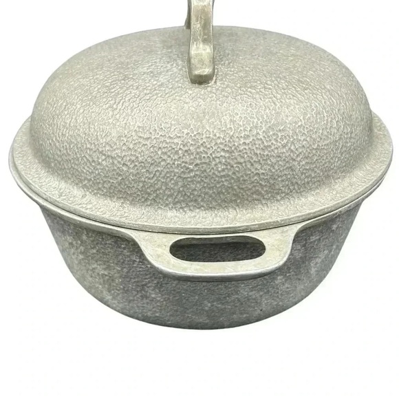 Vintage 1950s Century Silver Seal Hammered Aluminum Dutch Oven Roaster MCM - Picture 10 of 12